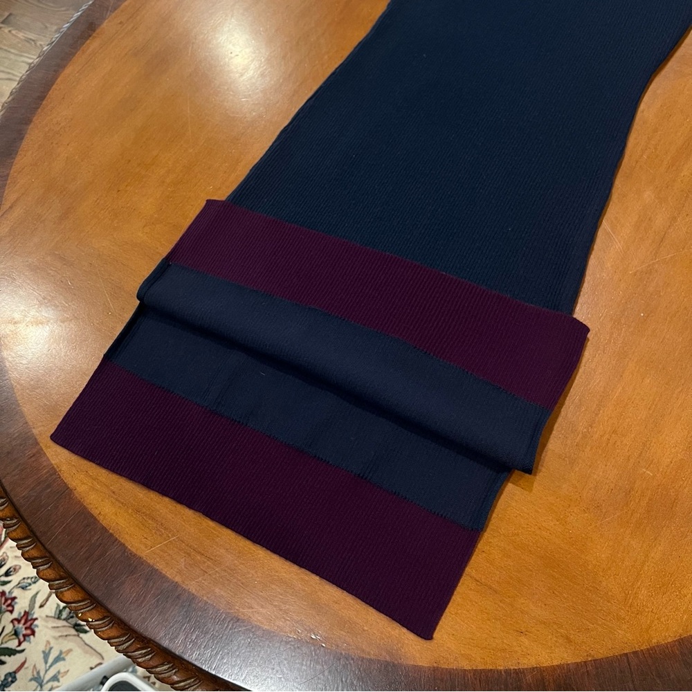 NEW‎ Athleta Winterlude Dress Navy/Purple Small Merino Wool Colorblock Midi - Picture 10 of 16
